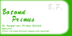 botond primus business card